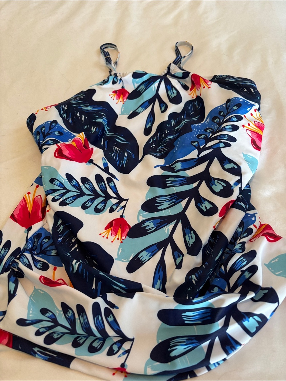 Women’s Blue Floral Tankini Top - Brand
